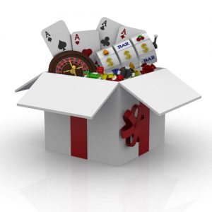 concept d'une boite contenant divers jeux de casino