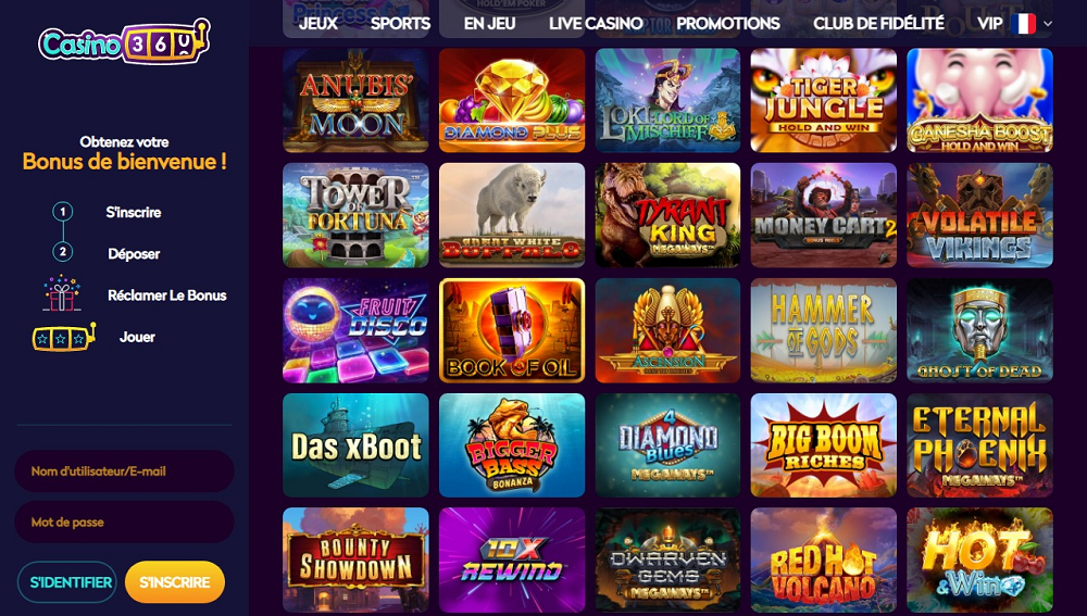 Casino360 jeux